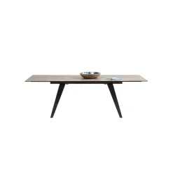Stół rozkładany AMSTERDAM od 160 do 240 cm ceramika czarna szkło
