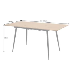 Stół rozkładany APARTMENT od 120 do 160 cm naturalny