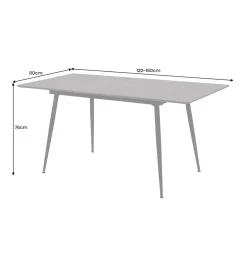 Stół rozkładany APARTMENT od 120 do 160 cm szary