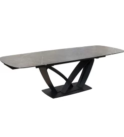 Stół rozkładany BLACKLIGHT 180 cm - 260 cm ceramika w optyce grafitowego marmuru