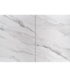 Stół rozkładany DANCAN 160 cm - 220 cm ceramika w optyce białego marmuru