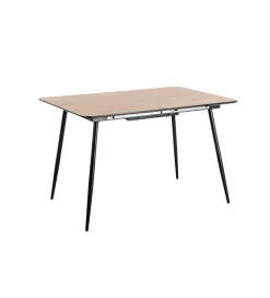 Stół rozkładany ESTANDNO od 120 do 160 cm naturalny czarny