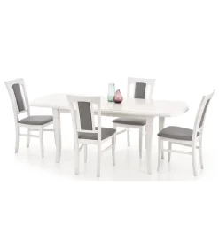 Stół rozkładany FRYDERYK 160 cm - 240 cm biały