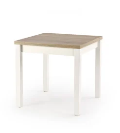 Stół rozkładany GRACJAN 80 cm - 160 cm w kolorze dąb sonoma z kolorem białym