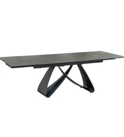 Stół rozkładany INFINITY 180 cm 220 cm 260 cm rdzawoczarny ceramika