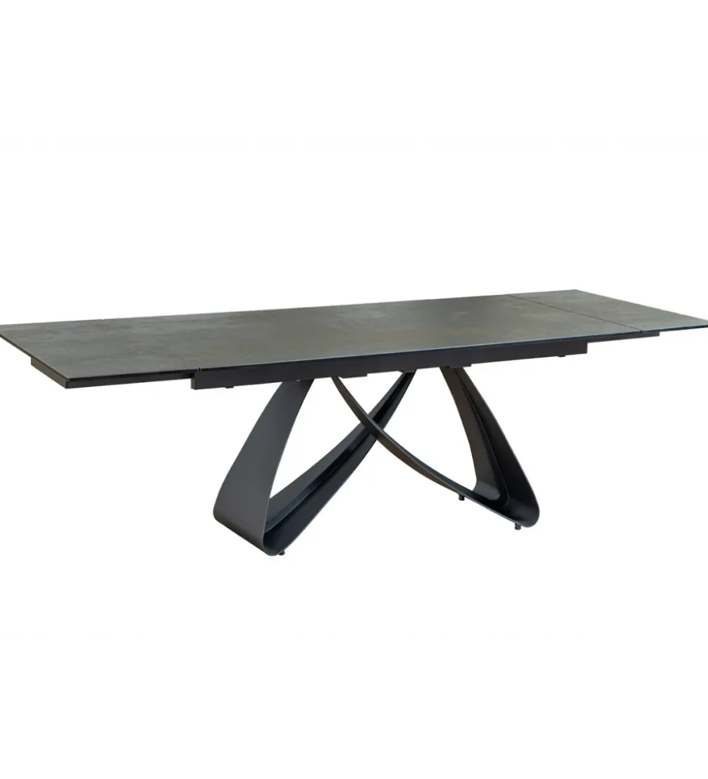 Stół rozkładany INFINITY 180 cm 220 cm 260 cm rdzawoczarny ceramika