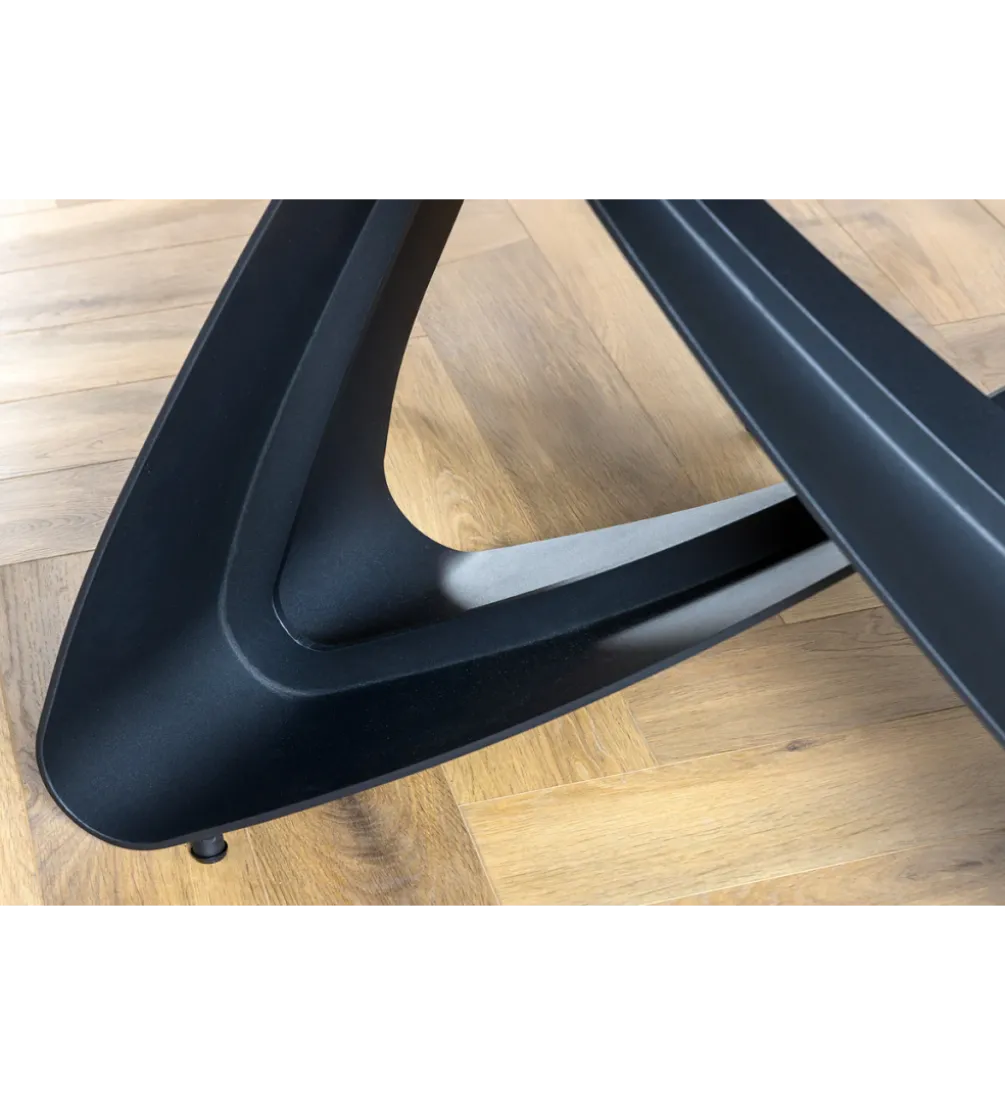 Stół rozkładany INFINITY 180 cm 220 cm 260 cm rdzawoczarny ceramika