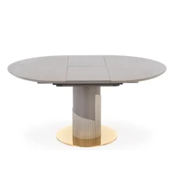 Stół rozkładany MUSCAT 120 cm - 160 cm  w optyce szarego marmuru