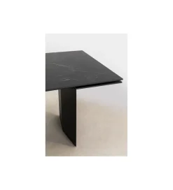 Stół rozkładany NOVEL 180 cm -220 cm - 260 cm ceramika w optyce czarnego marmuru