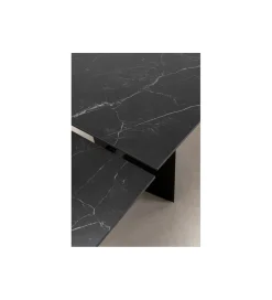 Stół rozkładany NOVEL 180 cm -220 cm - 260 cm ceramika w optyce czarnego marmuru
