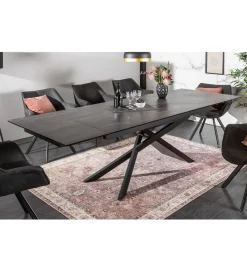 Stół Rozkładany ONTARIO Euphoria 180 Cm - 220 Cm - 260 Cm ceramika antracytowy Lava