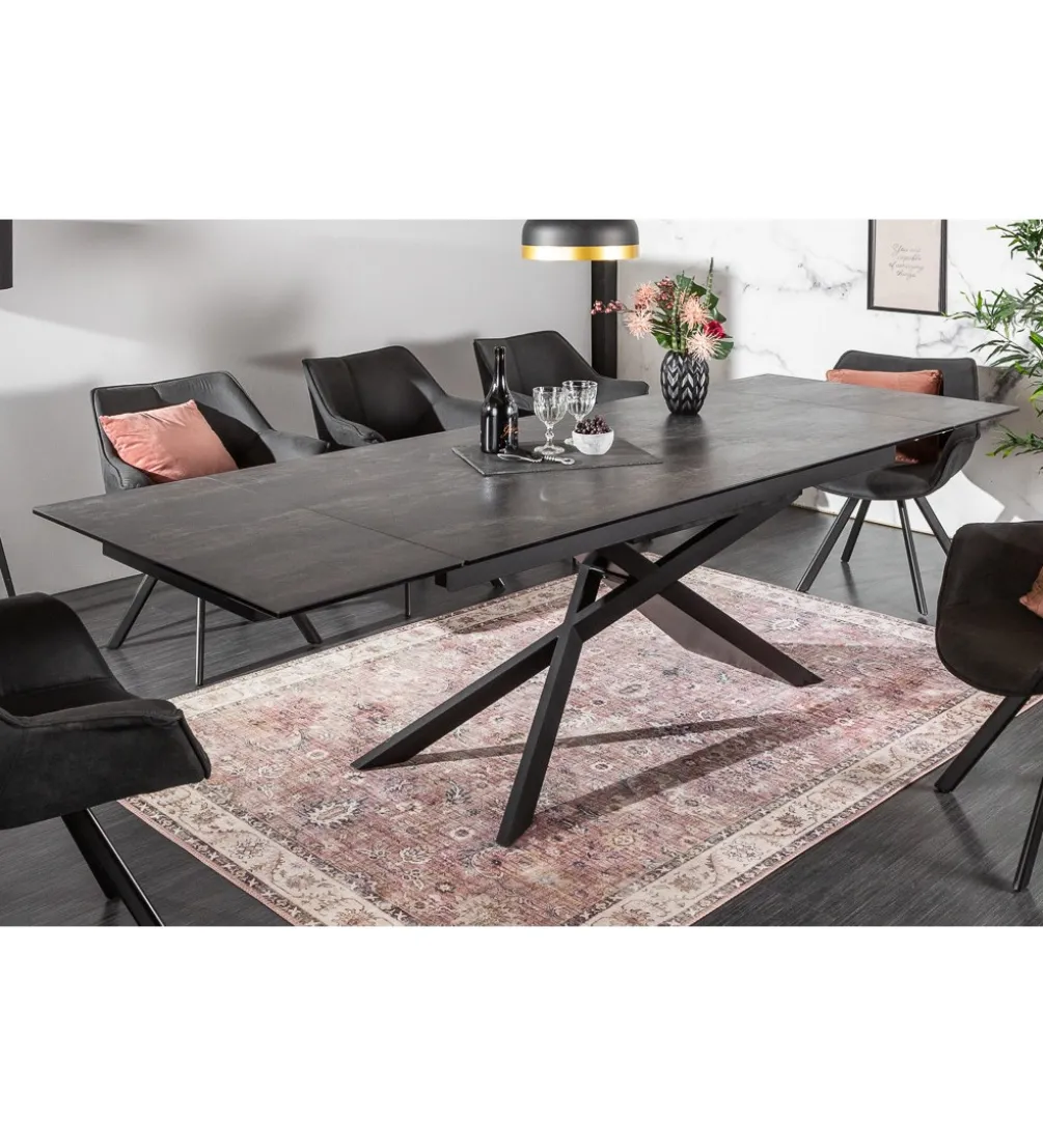 Stół Rozkładany ONTARIO Euphoria 180 Cm - 220 Cm - 260 Cm ceramika antracytowy Lava