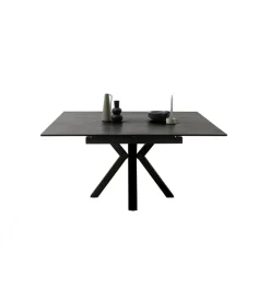 Stół rozkładany PALLINI 150 cm x 90 cm - 120 cm - 150 cm ceramika antracytowy