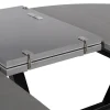 Stół rozkładany PATARASO 120 cm ceramika szara nogi czarne