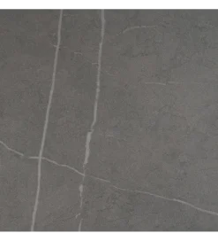 Stół rozkładany PATARASO 120 cm ceramika szara nogi czarne