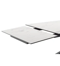 Stół rozkładany TESERO 200 cm - 250 cm - 300 cm ceramika w optyce kremowego marmuru