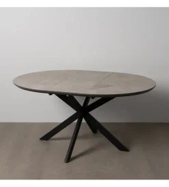 Stół rozkładany TURAMON 120 cm szary czarny