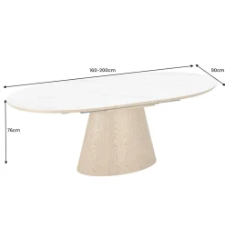 Stół rozkładany UNIQUE od 160 do 200 cm ceramiczny blat