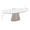 Stół rozkładany UNIQUE od 160 do 200 cm naturalny ceramiczny blat