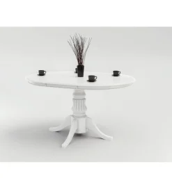 Stół rozkładany WILLIAM 90 cm - 124 cm biały