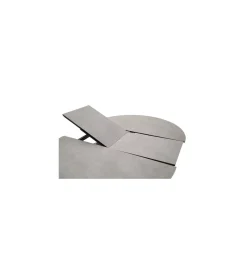 Stół rozkładany WINNIPEG 120 cm - 160 cm antracytowo srebrny