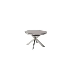 Stół rozkładany WINNIPEG 120 cm - 160 cm antracytowo srebrny