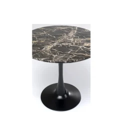 Stół SCHICKERIA 80 cm efekt czarnego marmuru