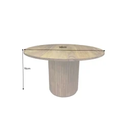 Stół TRES CHIC 140 cm drewno sheesham naturalny