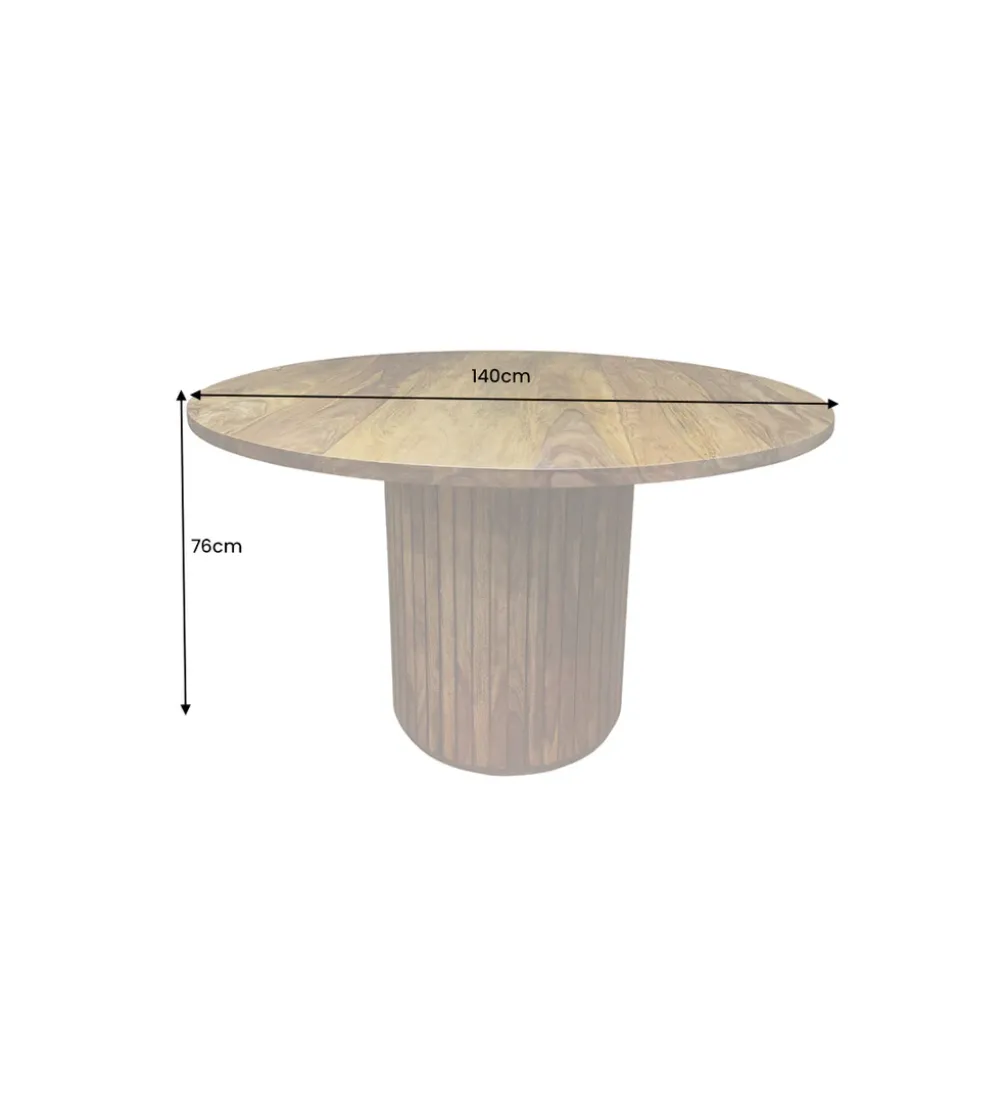 Stół TRES CHIC 120 cm drewno sheesham naturalny