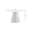 Stół UNIQUE 120 cm drewno orzecha biały ceramiczny blat