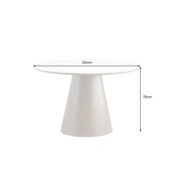 Stół UNIQUE 120 cm drewno orzecha biały ceramiczny blat