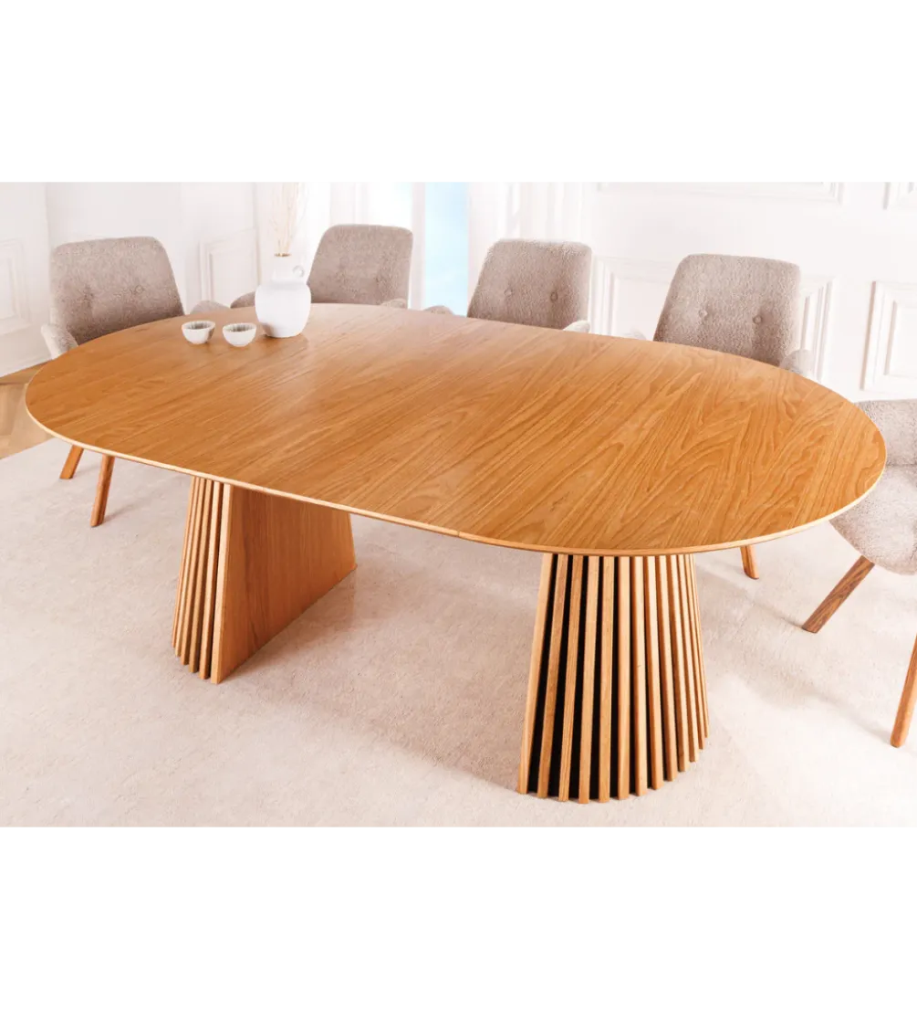 Stół VALHALLA WOOD okrągły 120-160-200cm rozkładany dąb naturalny