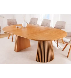 Stół VALHALLA WOOD okrągły 120-160-200cm rozkładany dąb naturalny