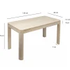 Stół WOHNLING 120 cm drewno mango białe wykończenie