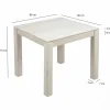 Stół WOHNLING 80 cm drewno mango białe wykończenie