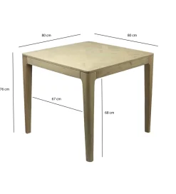 Stół WOHNLING 80 cm drewno mango naturalny