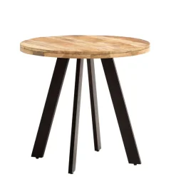 Stół WOHNLING 80 cm drewno mango nogi czarne