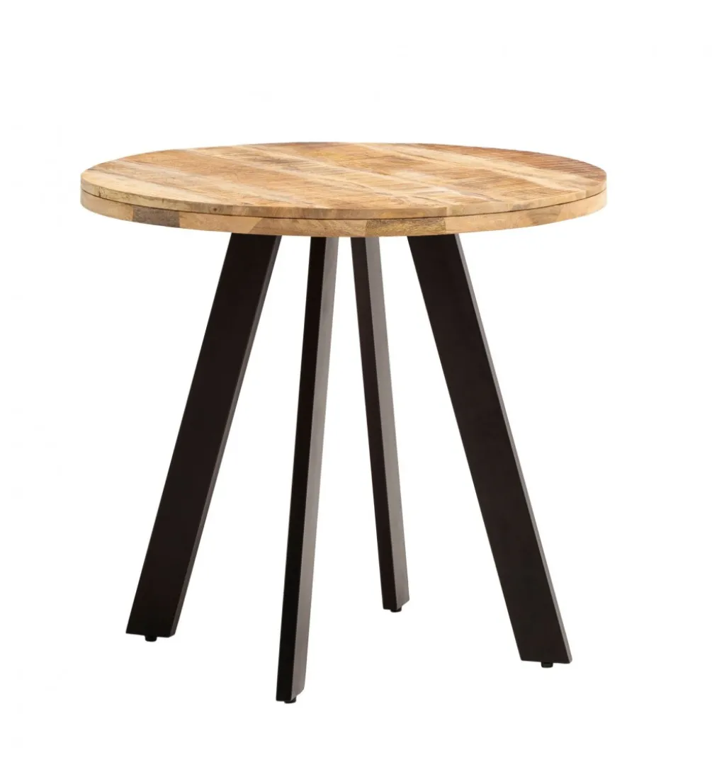 Stół WOHNLING 80 cm drewno mango nogi czarne