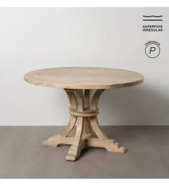 Stół WORNMIN 120 cm drewno mango przecierana biel