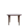 Stół ZALE 120 cm drewno akcja ciemny brązowy