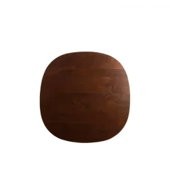 Stół ZALE 120 cm drewno akcja ciemny brązowy