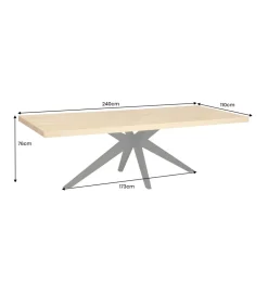 Stół ZEZUS 240 cm kolor naturalnego dębu