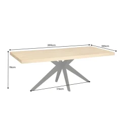 Stół ZEZUS 200 cm kolor naturalnego dębu