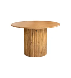 Stół z szafką TRES CHIC 120 cm drewno mango brązowy