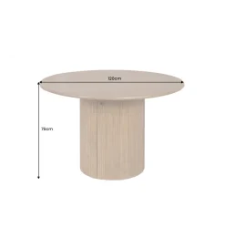 Stół z szafką TRES CHIC 120 cm drewno mango brązowy