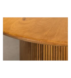 Stół z szafką TRES CHIC 120 cm drewno mango brązowy