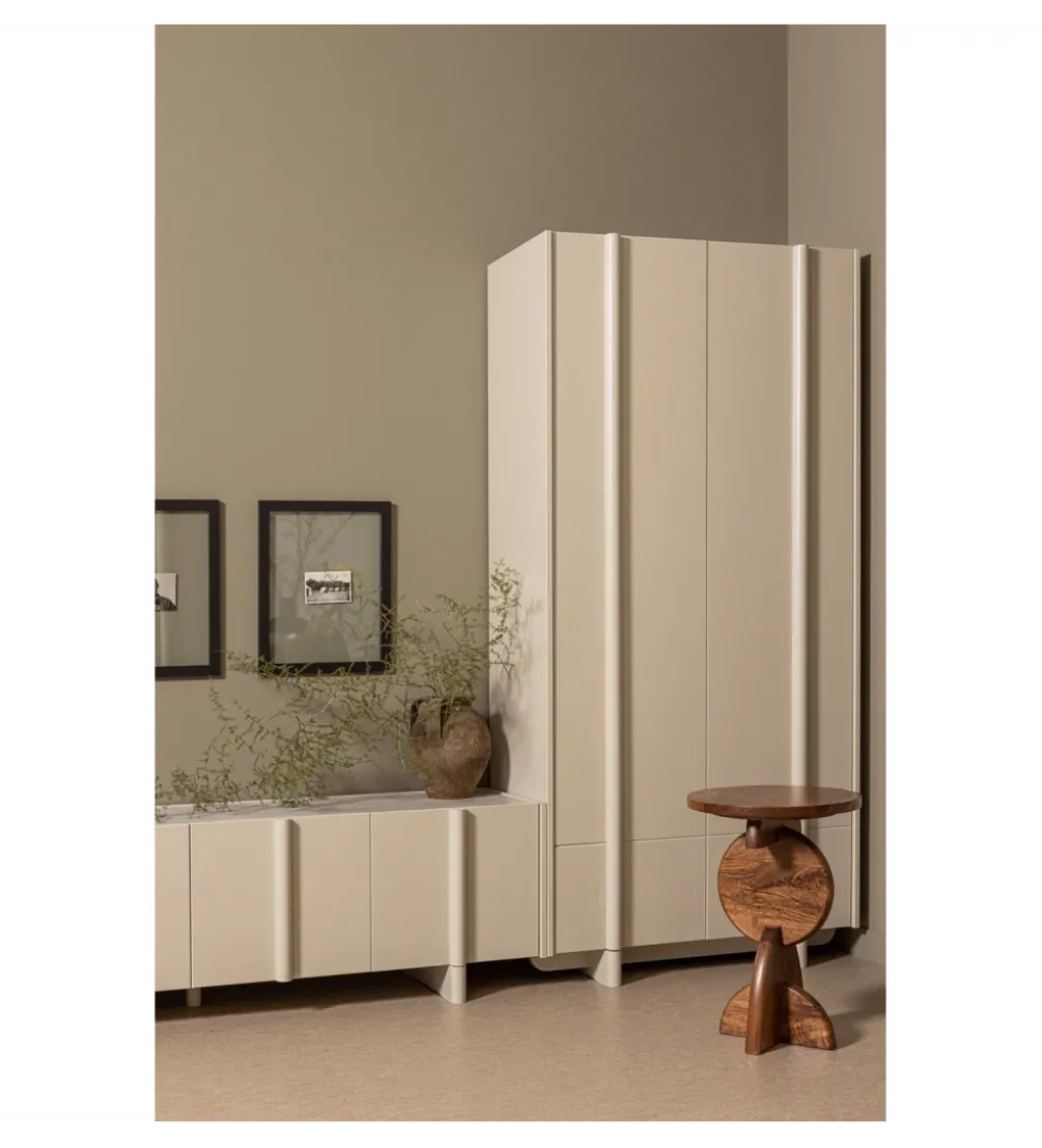 Szafa BASU 210 cm drewno sosny dust