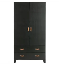 Szafa DIAN 180 cm drewno sosny czarna