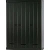 Szafa DRAWER 195 x 140 cm drewno sosna czarna