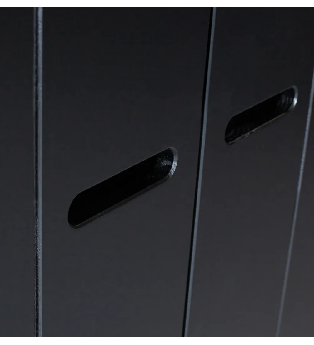 Szafa DRAWER 195 x 140 cm drewno sosna czarna